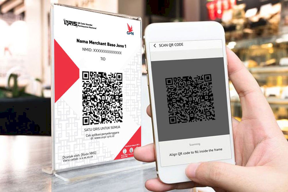 Digitalisasi Pasar, Ribuan Pedagang Pasar Beringharjo Akan Gunakan Transaksi Non-tunai. Gambar : qris
