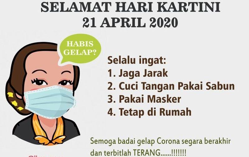 Perayaan hari Kartini 21 April 2020 dimasa Pandemi Covid-19. Gambar : okeinfo.net