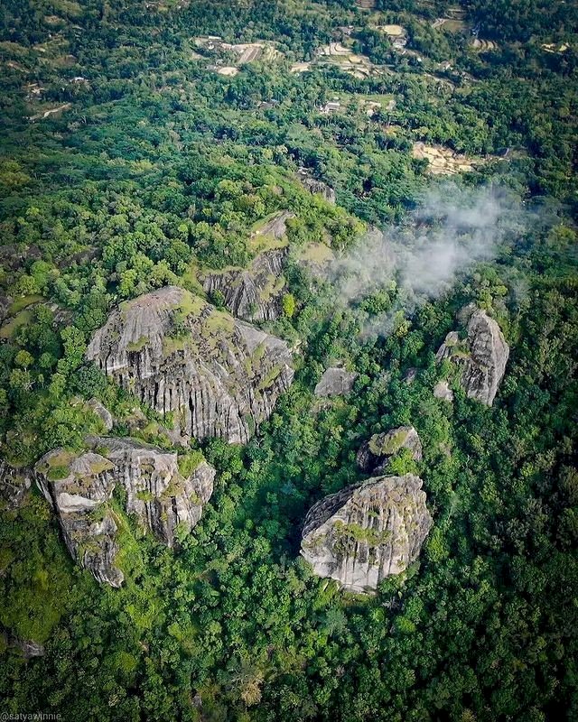 Selain Nglanggeran, Jejak 4 Gunung Api Purba Berhasil Ditemukan di Gunungkidul. Gambar :  @gunungapipurba